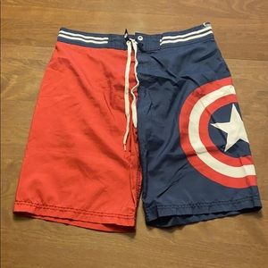 Captain America Swim Trunks